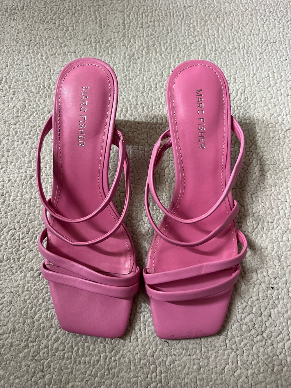 Marc Fisher Pink Strappy Heeled Sandals Womens 7.5